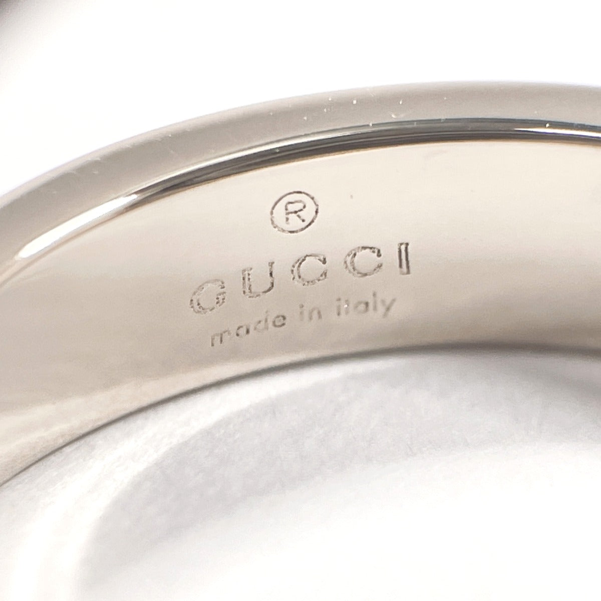 GUCCI Ring K18 White Gold, Diamond Silver Icon print 12