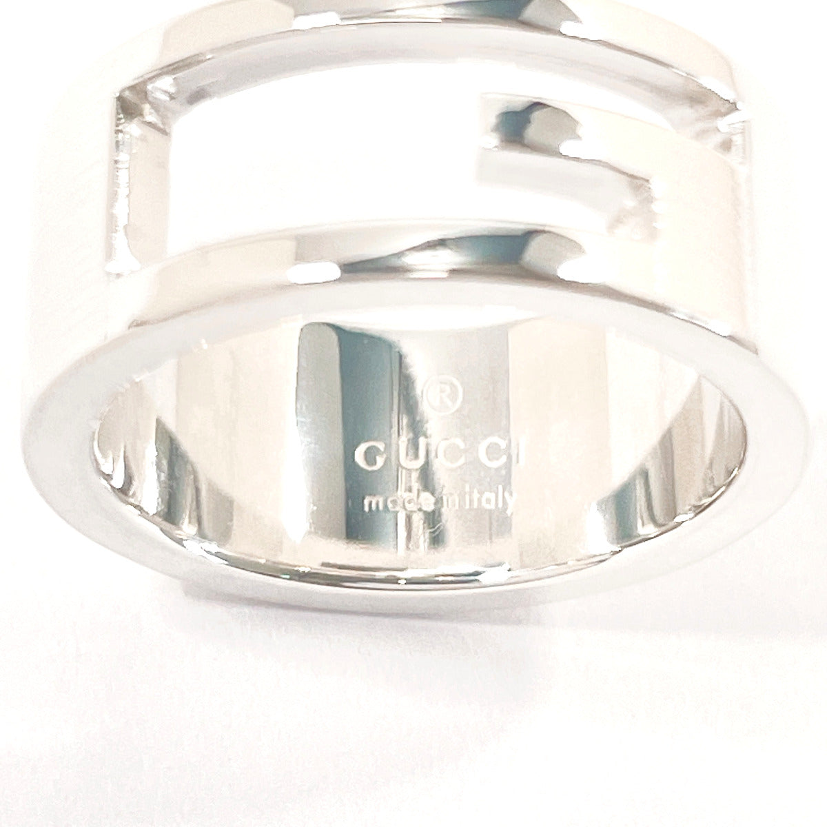 GUCCI Ring Silver925 Silver Branded Cutout G 9