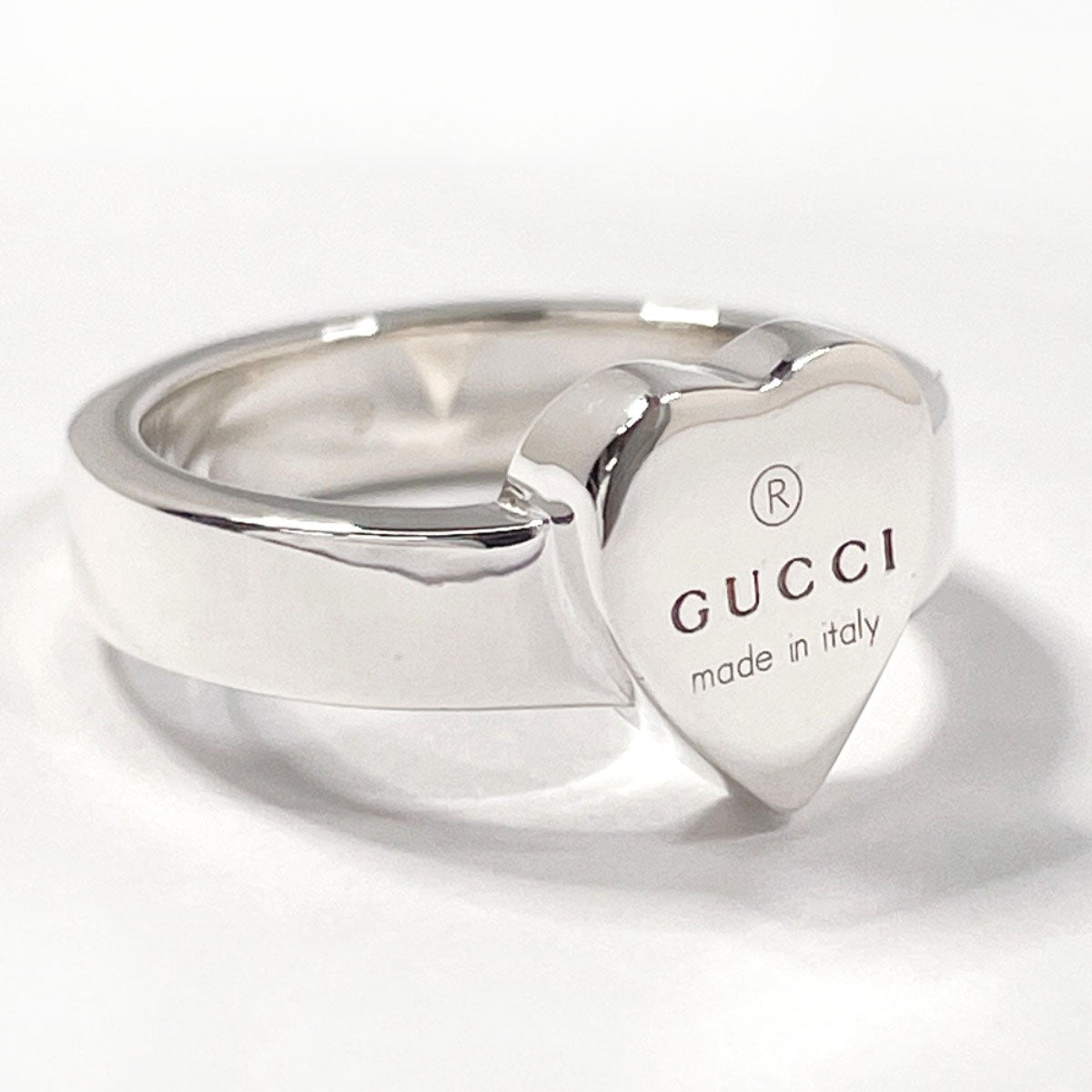 GUCCI Ring Silver925 Silver Trademark Heart 9