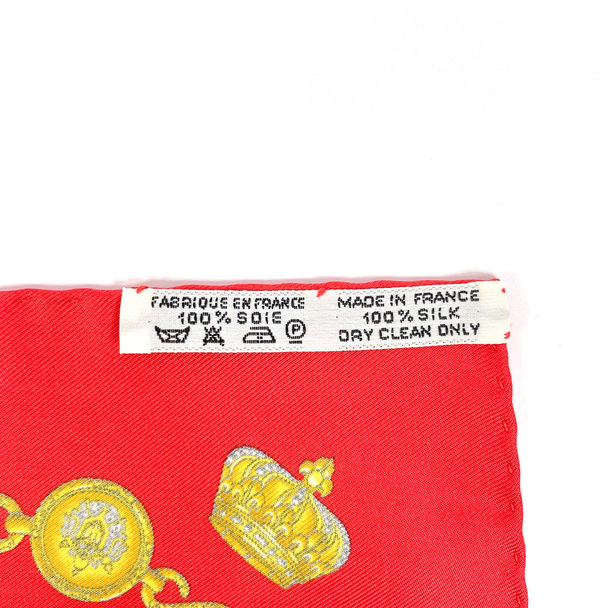 HERMES scarf silk silk Red Carre45