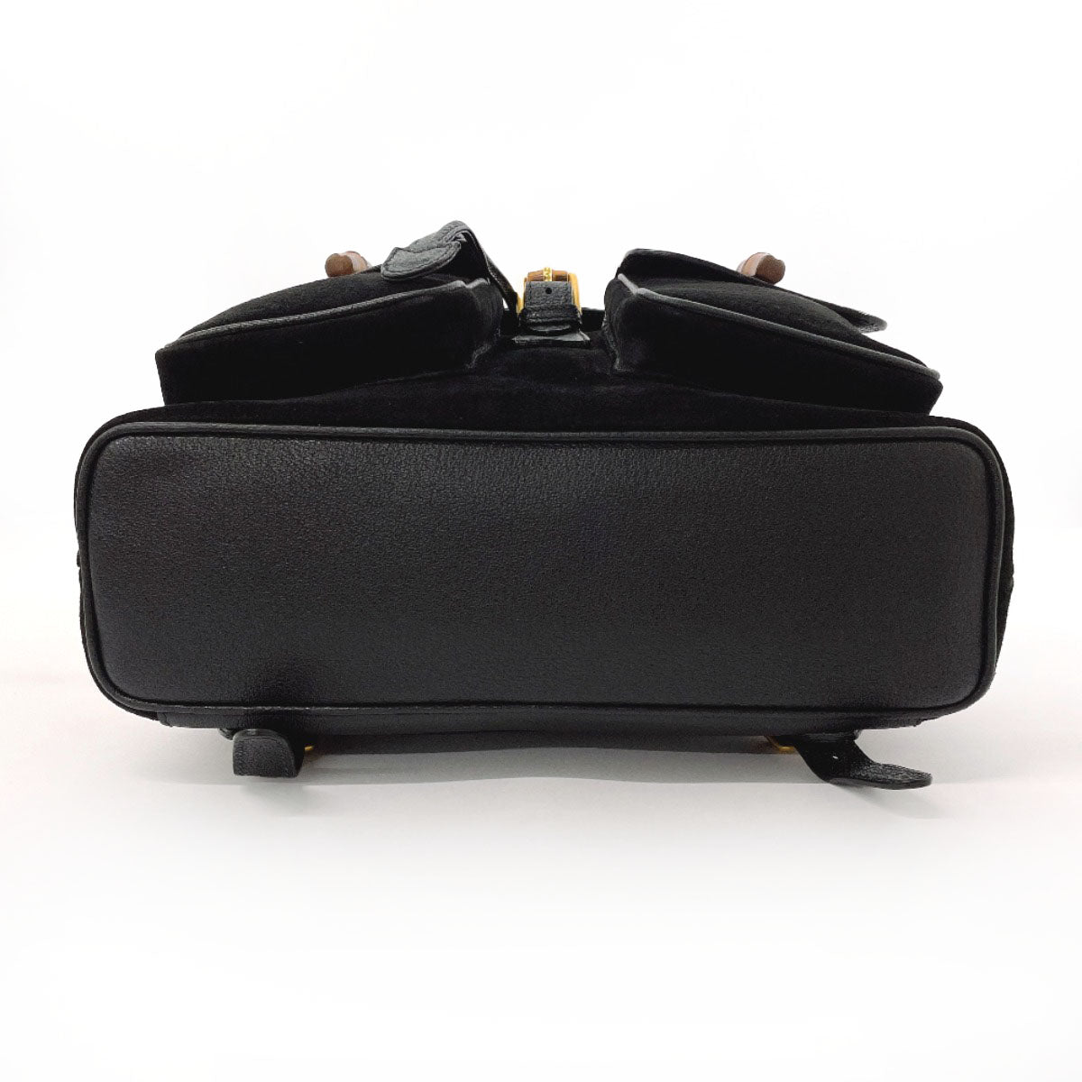 GUCCI Backpack 003ã»1998 Suede, Leather black Bamboo