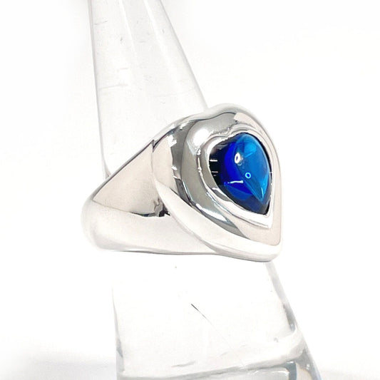 YVES SAINT LAURENT Ring Silver925, Stone Silver heart