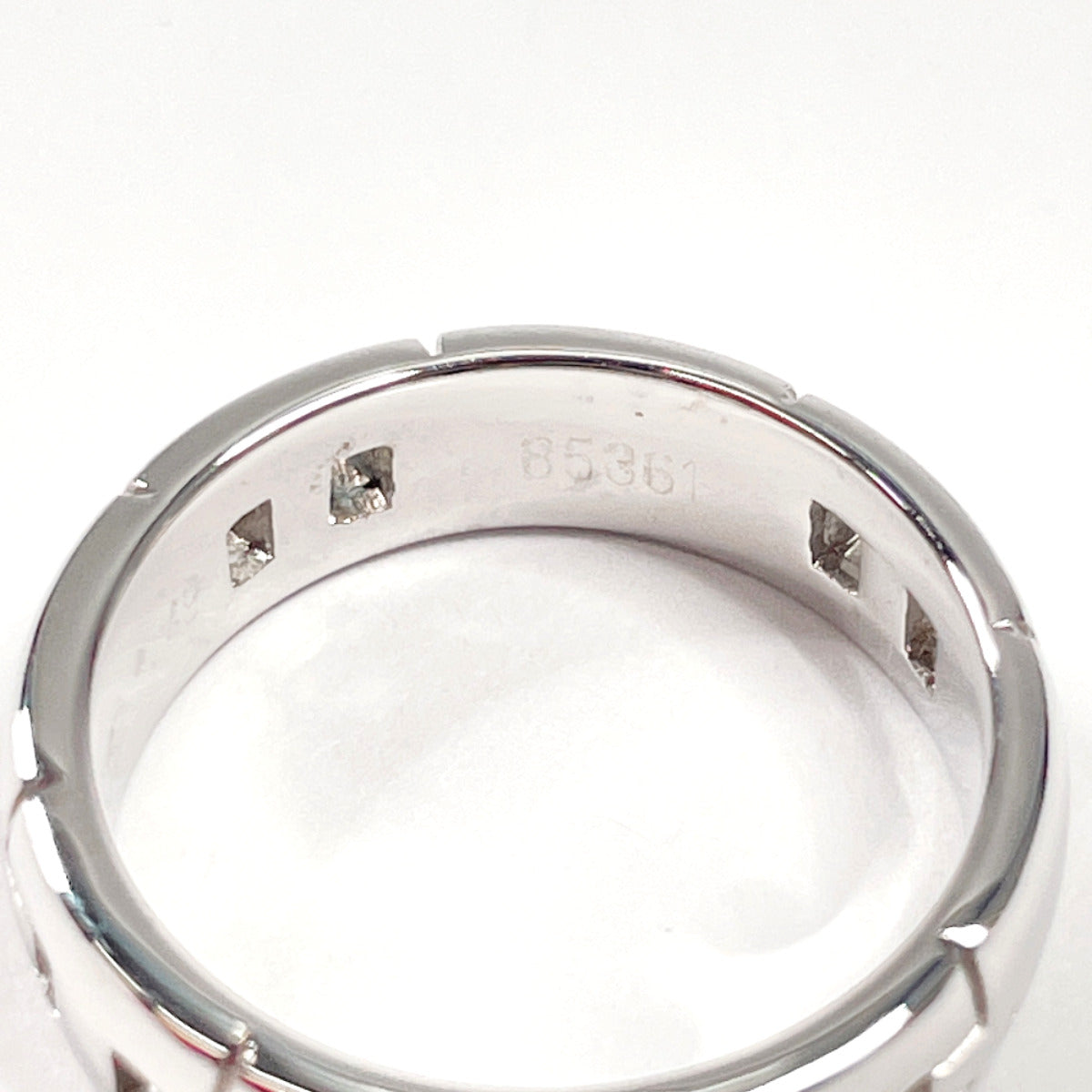 HERMES Ring K18 white gold Silver Hercules