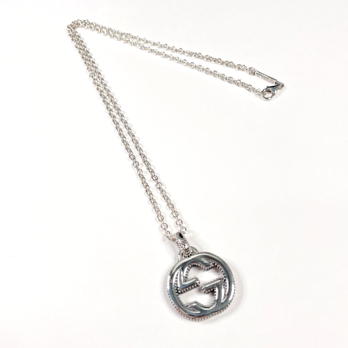 GUCCI Necklace Silver925 Silver Interlocking G