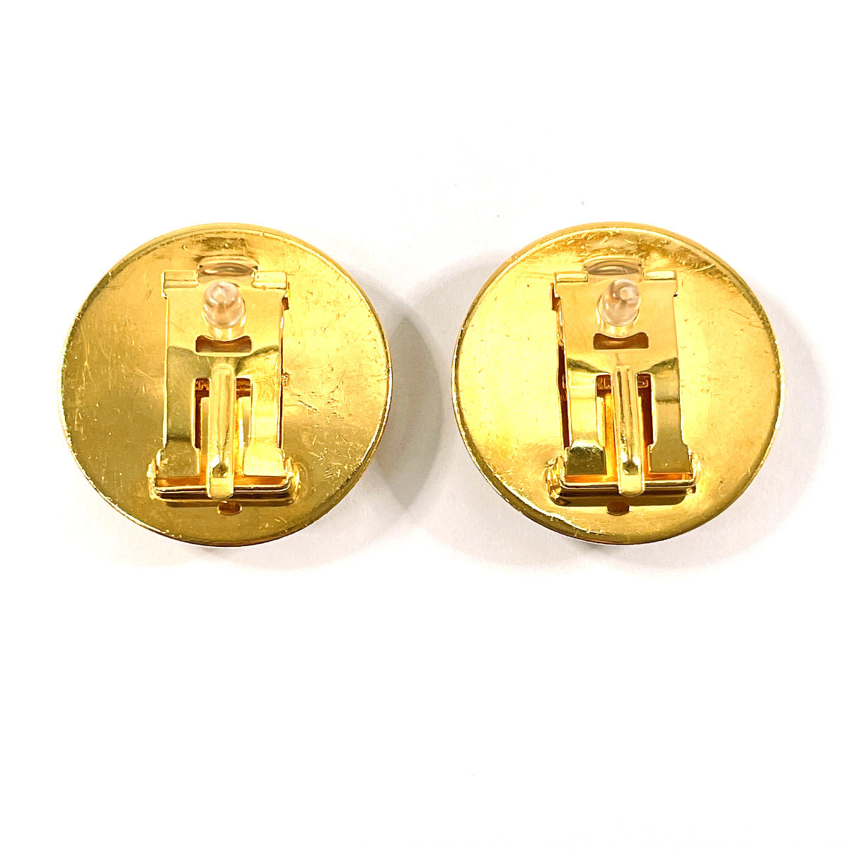 HERMES Earring metal gold Emaille Shippo