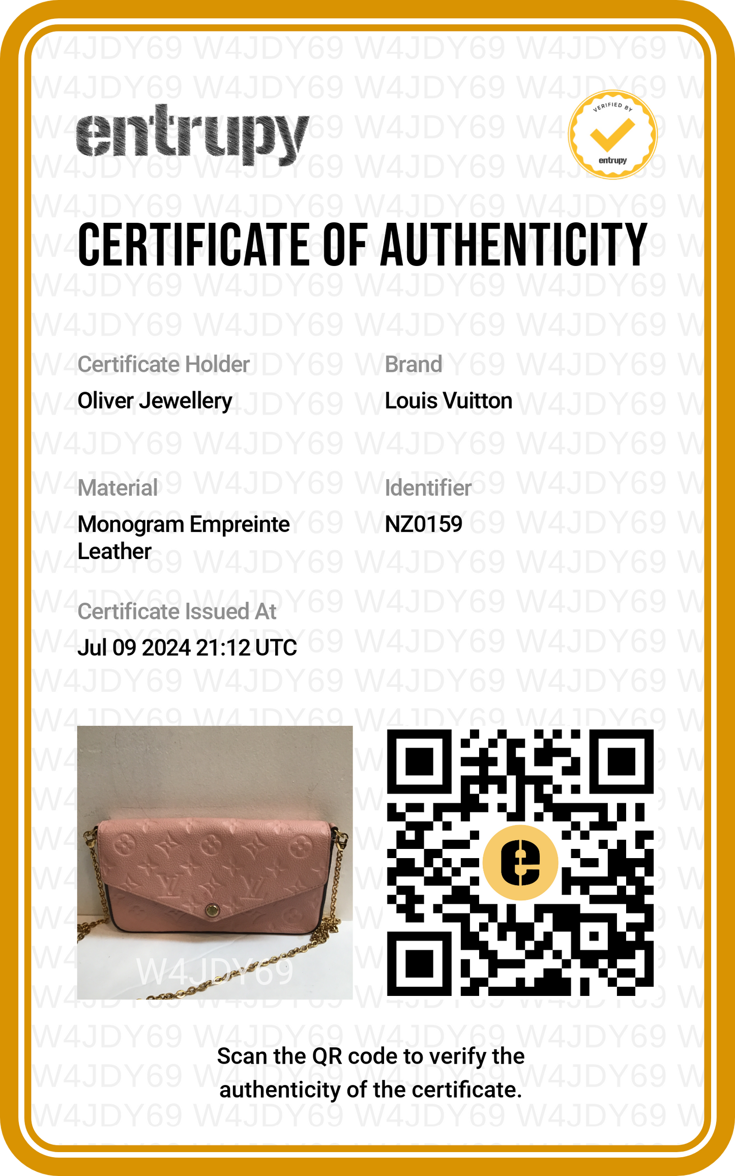 Louis Vuitton Rose Poudre Monogram Empreinte Leather Felicie Pochette