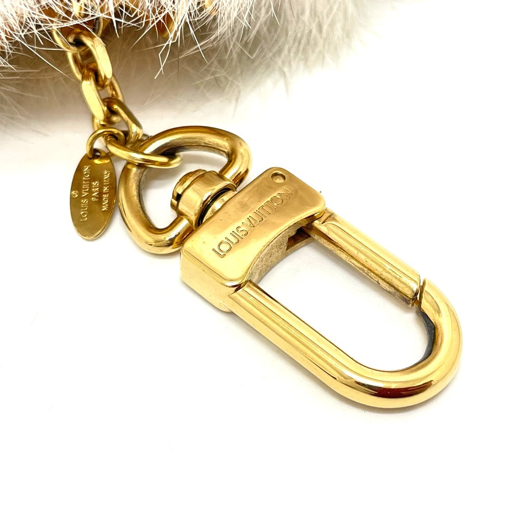 LOUIS VUITTON charm M67371 Fur, Metal pink key ring Fuzzy bubble