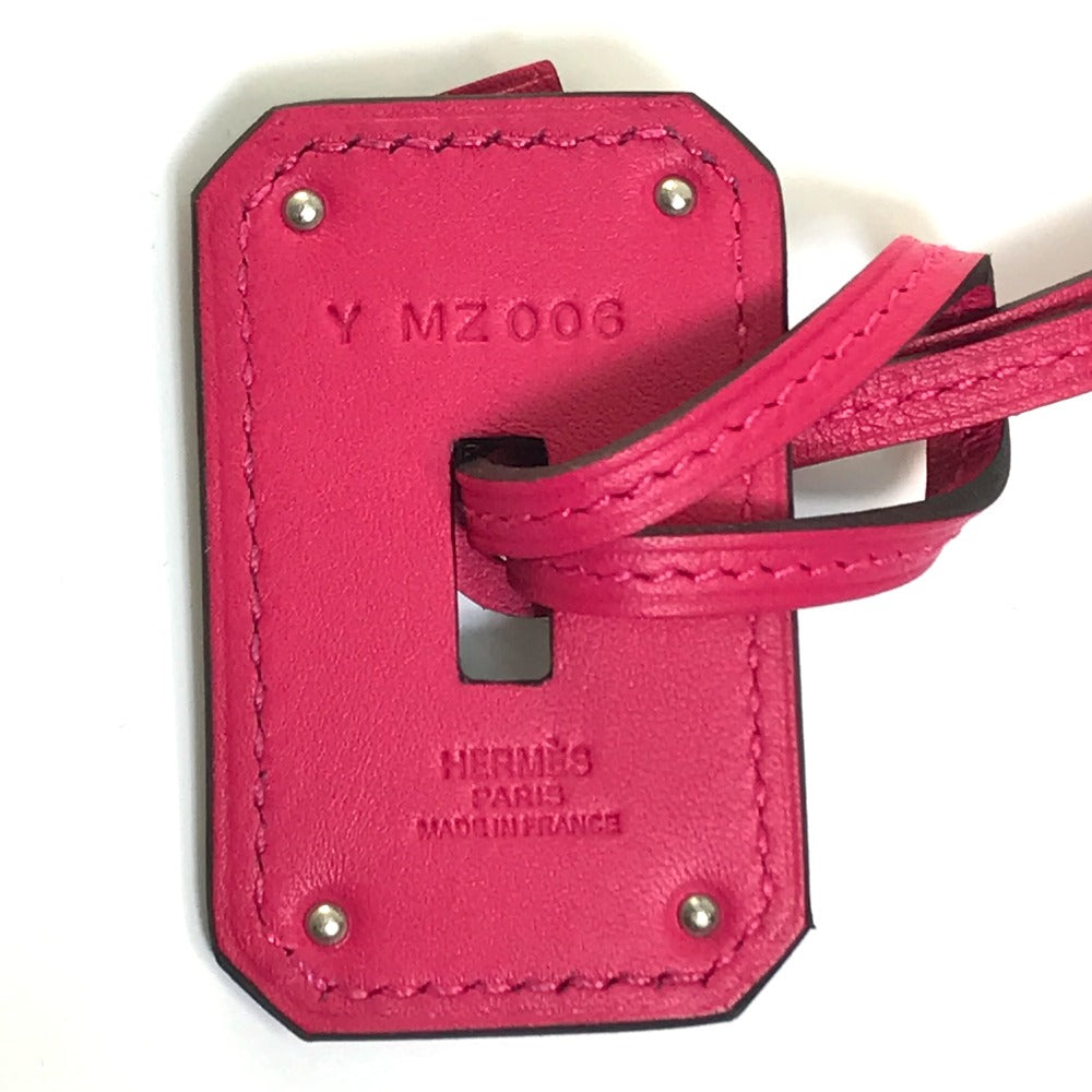 HERMES Necklace Vaux Swift Pink type Pendant Okelley GM Women