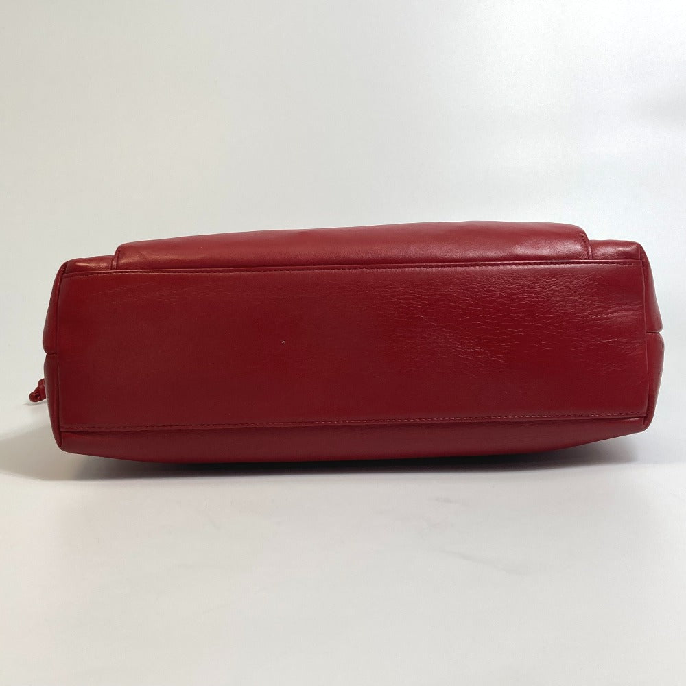 CHANEL Shoulder Bag lambskin Red CCCOCO Mark Turnlock outside flap Women