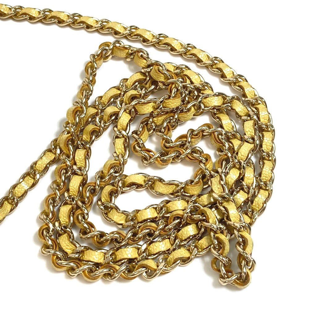 CHANEL Coin case AP0238 Caviar skin Metallic yellow CCCOCO Mark Matrasse Women
