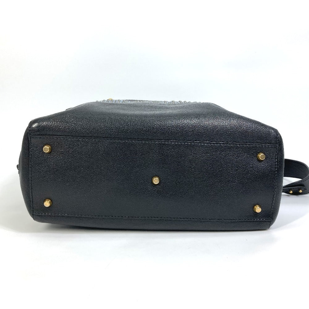 Christian Dior Tote Bag leather black DIORANGELS Shoulder Bag Shoulder Bag unisex(Unisex)