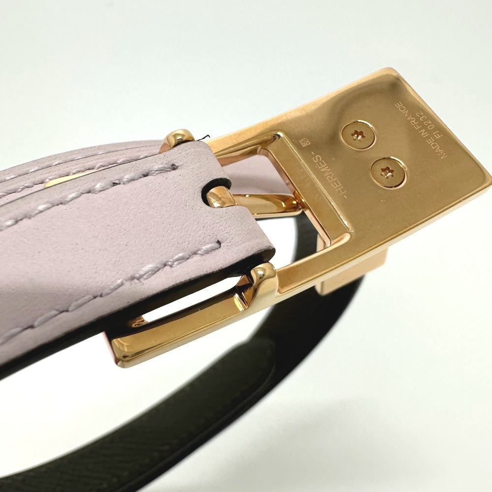 HERMES belt Vaux Swift, Epsom pink/khaki Cadena/fashion accessories Lucky 15 PM Women