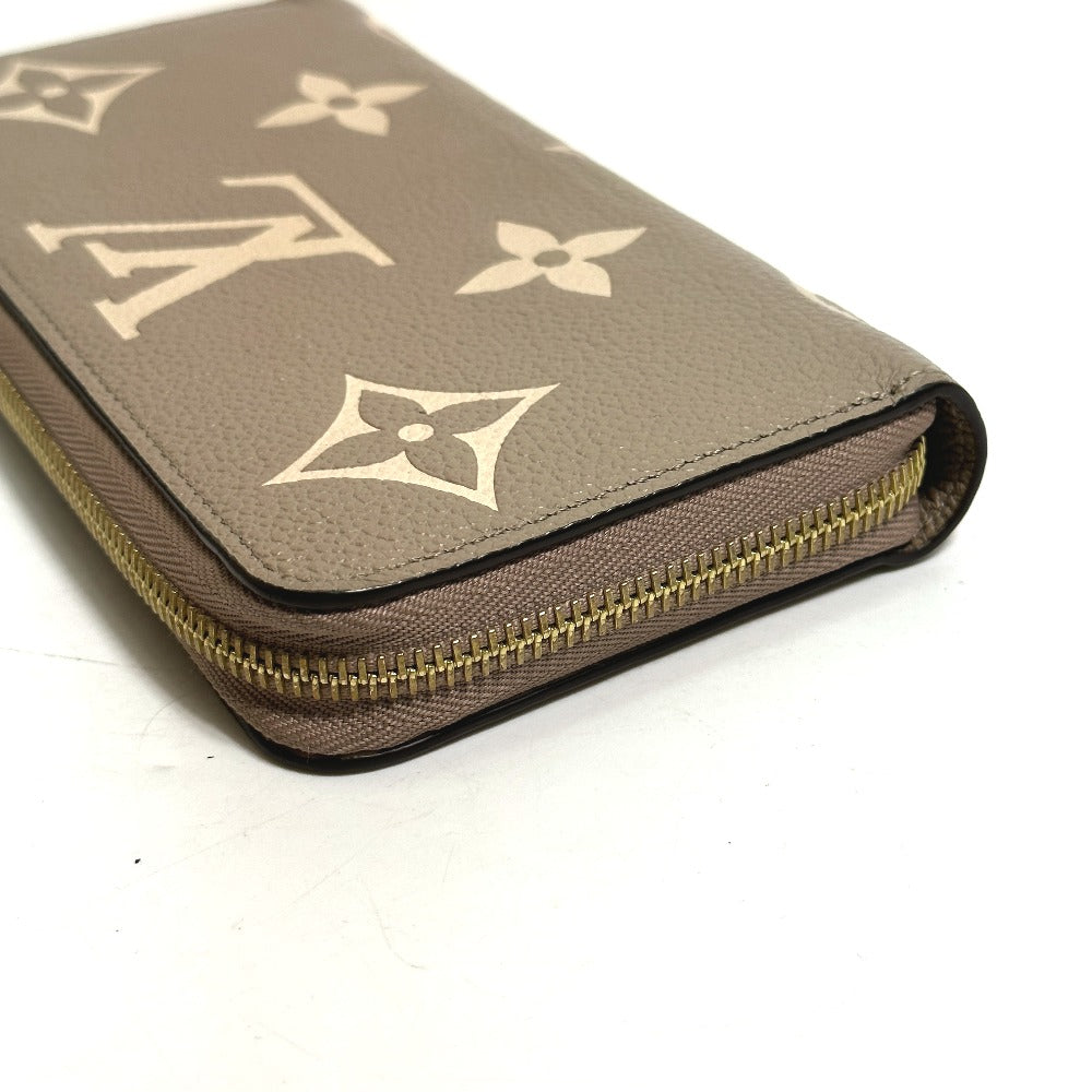 LOUIS VUITTON Long Wallet Purse M69794 Monogram Ann Platt Leather beige Monogram Empreinte Bicolor Zippy wallet Women