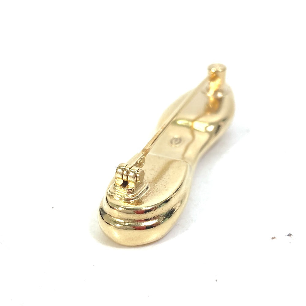 CHANEL Brooch Gold Plated gold pumps motif Pin Brooch Women