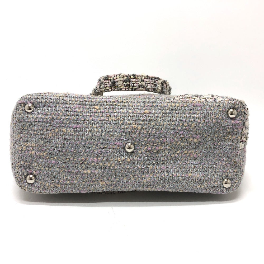 CHANEL Tote Bag tweed Purple type CC COCO Mark Cambon Line Large Women