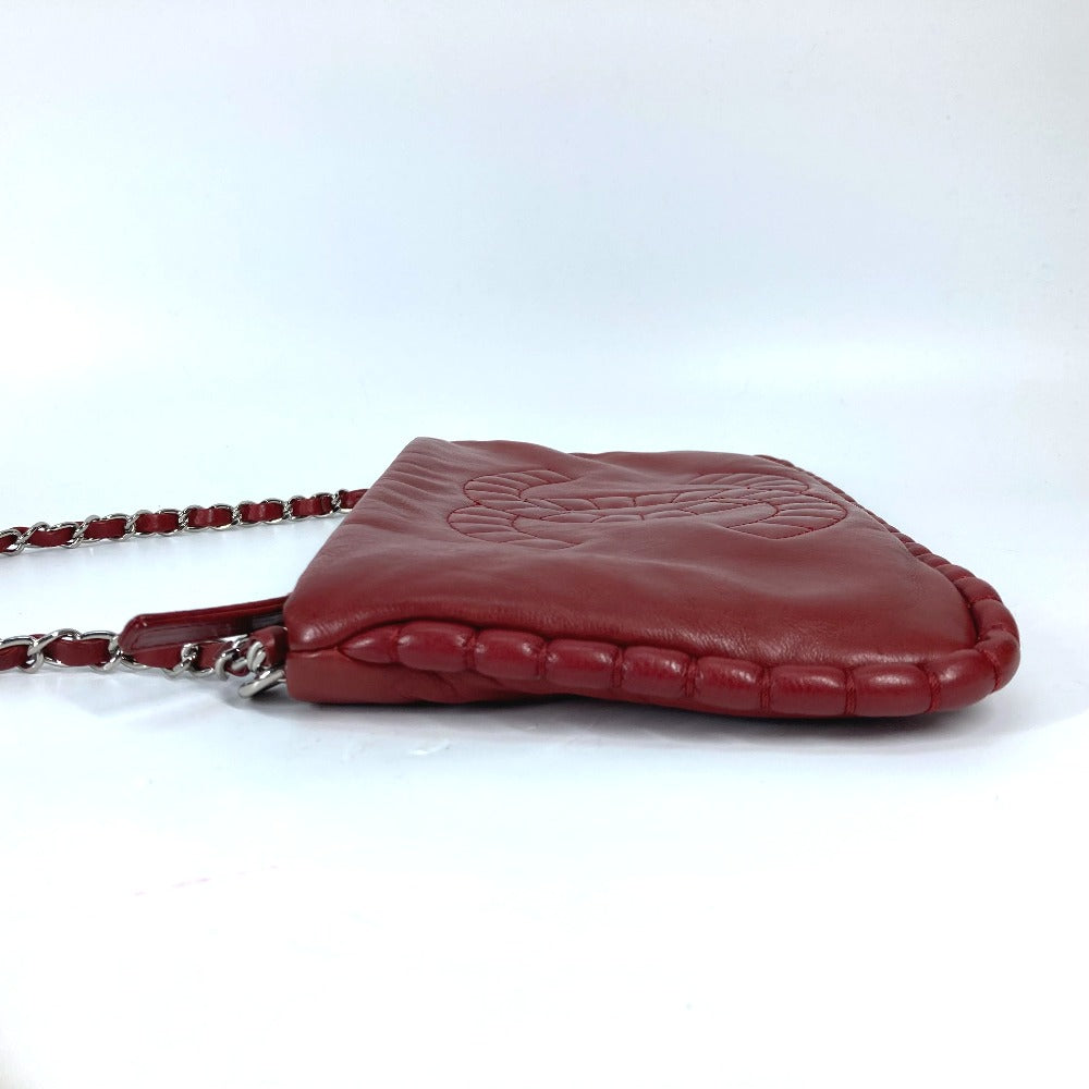 CHANEL Shoulder Bag A48547 leather Red bag shoulder chain 10A Dekacoco CC Women