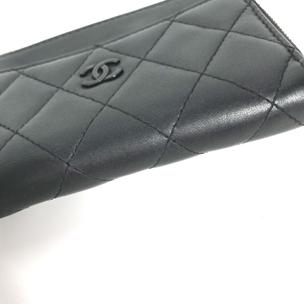 CHANEL Coin case AP3179 leather black So Black CC COCO Mark Matelasse Women
