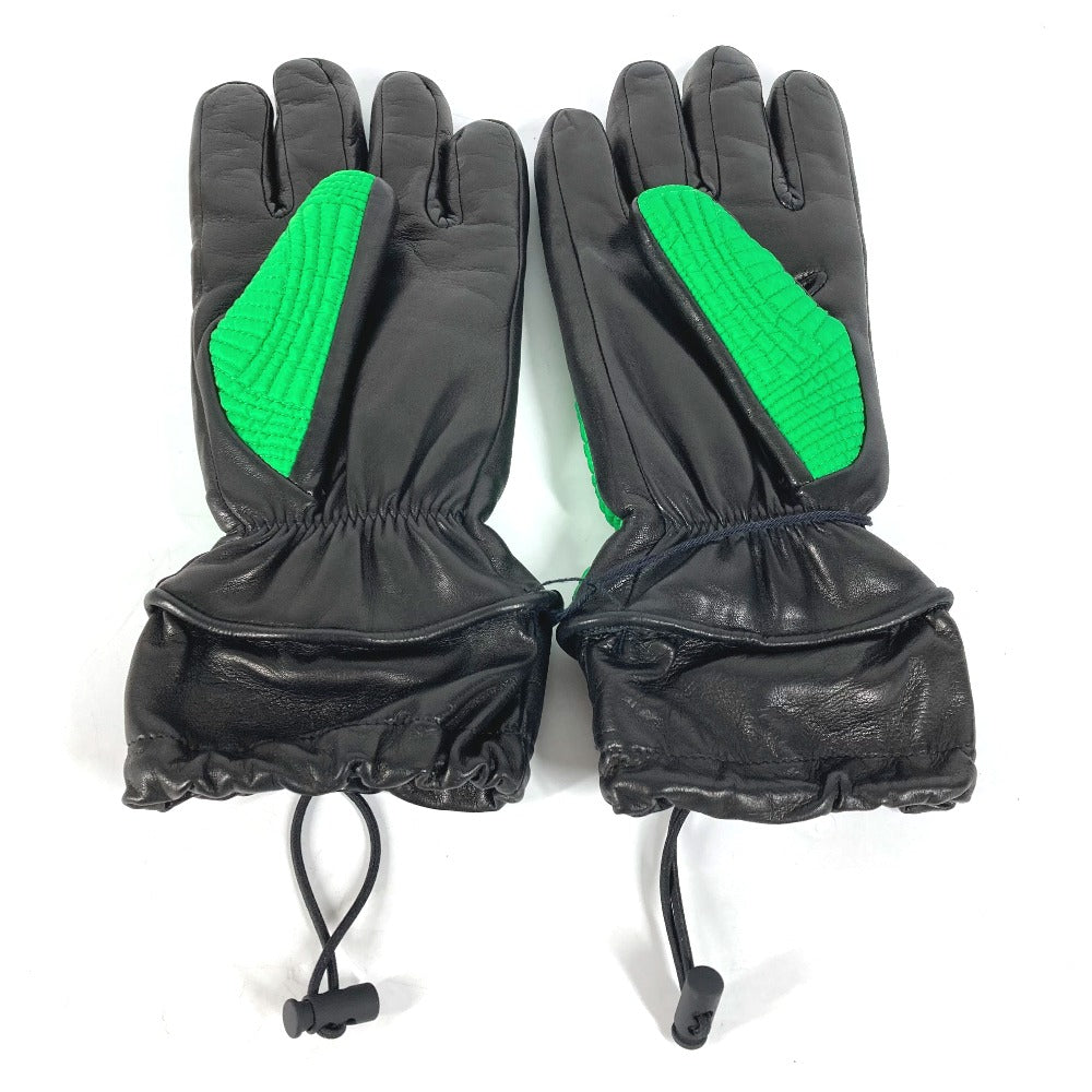 BOTTEGAVENETA gloves 709335 Leather / nylon green By color 8