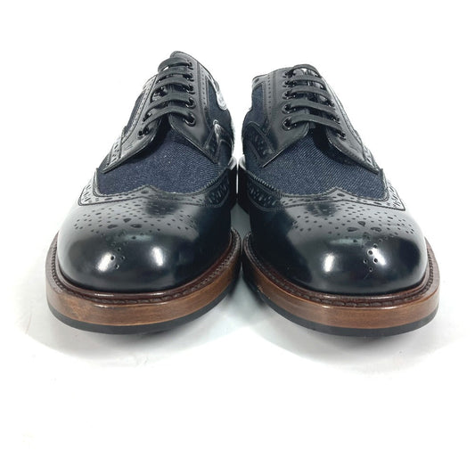 LOUIS VUITTON Dress shoes Leather, Denim Navy denim mens 5