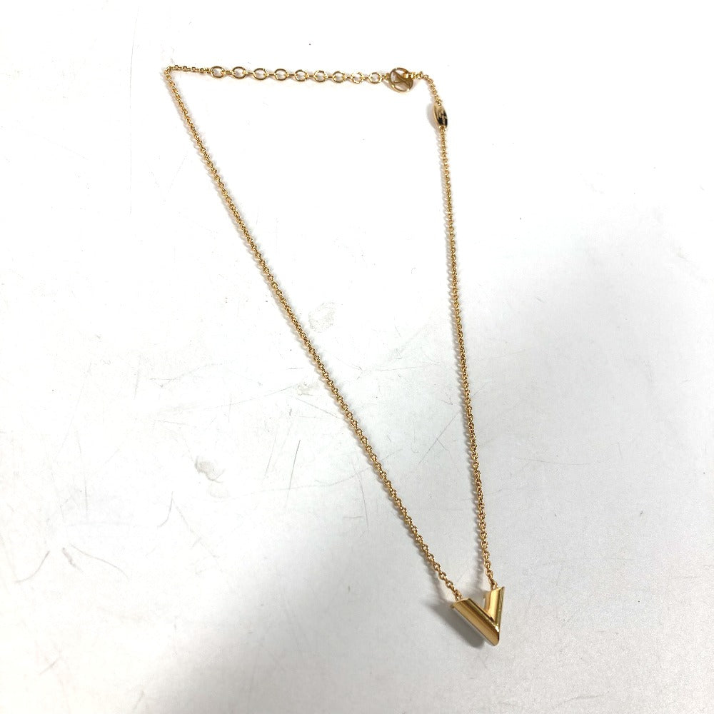 LOUIS VUITTON Necklace M69618 metal gold Chain Essential V Pearl Women