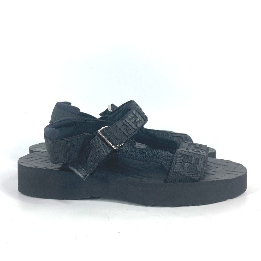 FENDI Sandals 7X1377 rubber black belt strap Zucca mens 10