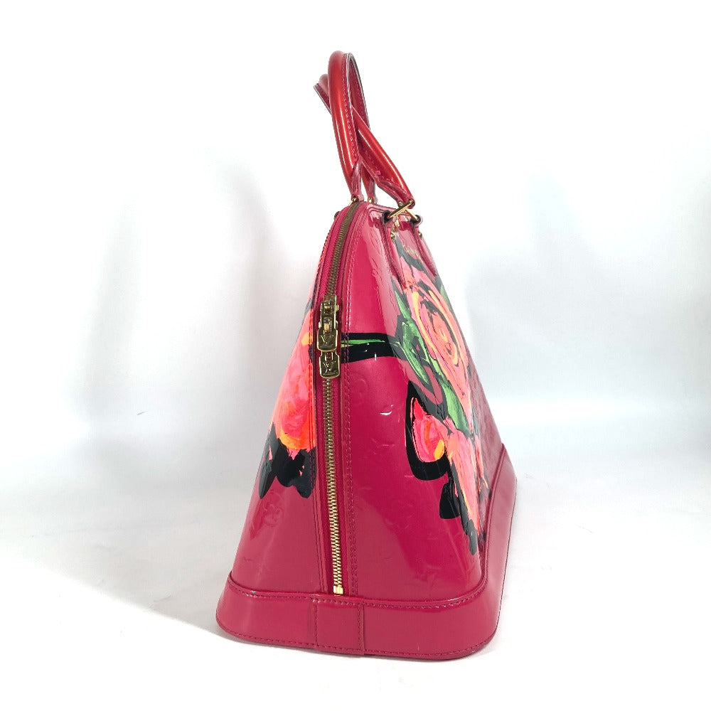 LOUIS VUITTON Handbag M93686 Patent leather pink Vernis Rose Stephen Spruce Alma MM Women