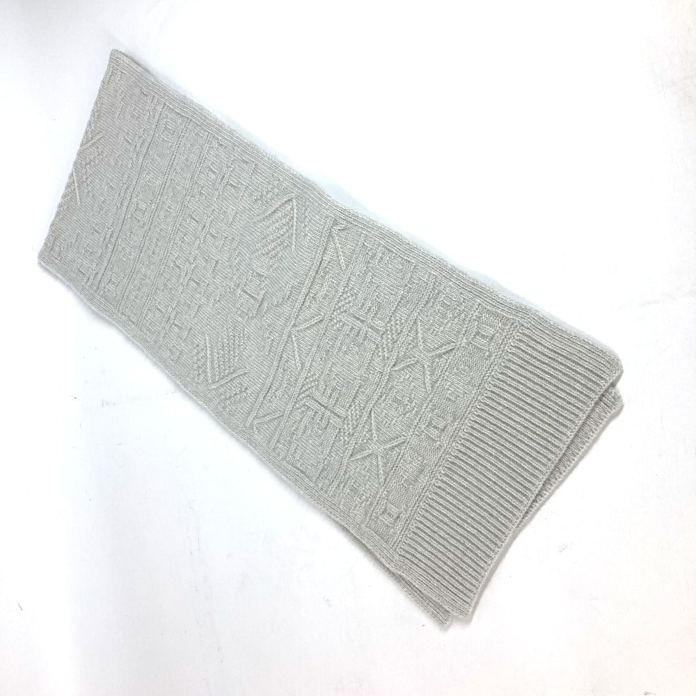 HERMES Scarf Wool, Cashmere Light gray type Autumn/Winter 2023 Collection Couleur en coeur mens