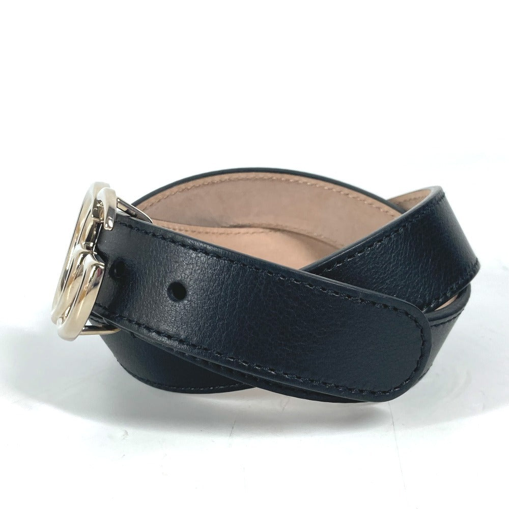 GUCCI belt 432707 leather black GG buckle L