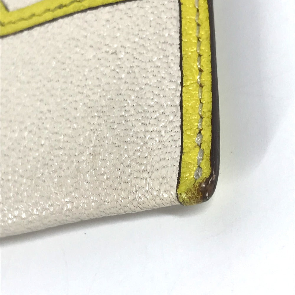 HERMES Coin case Shave white Paddock Cheval Horse Women