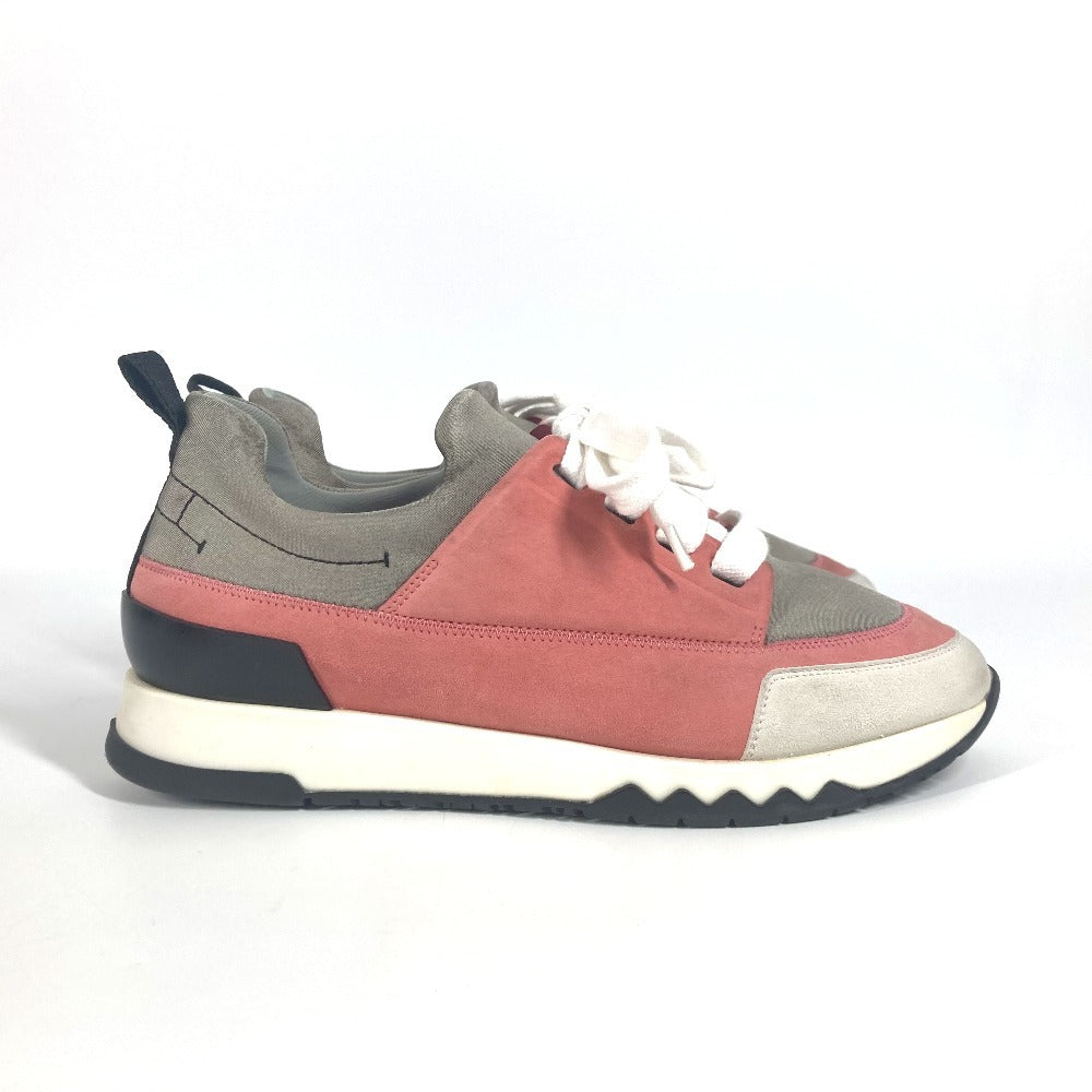 HERMES sneakers suede pink Stadium 35.5