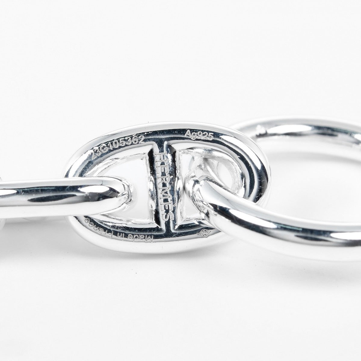 HERMES bracelet Silver925 Silver Circumference of Wristaround5.5" Chene Dunkle PM Women