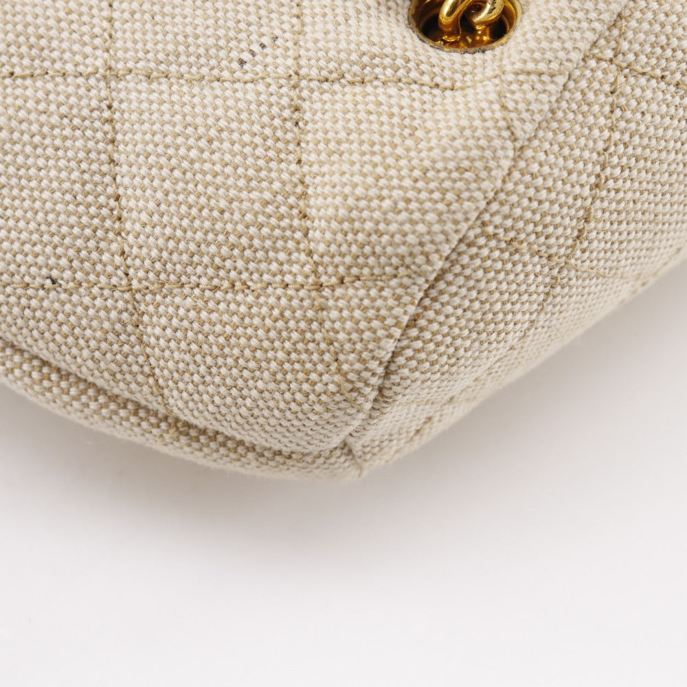 CHANEL Handbag Canvas, Leather Brown Matrasse Chain bag