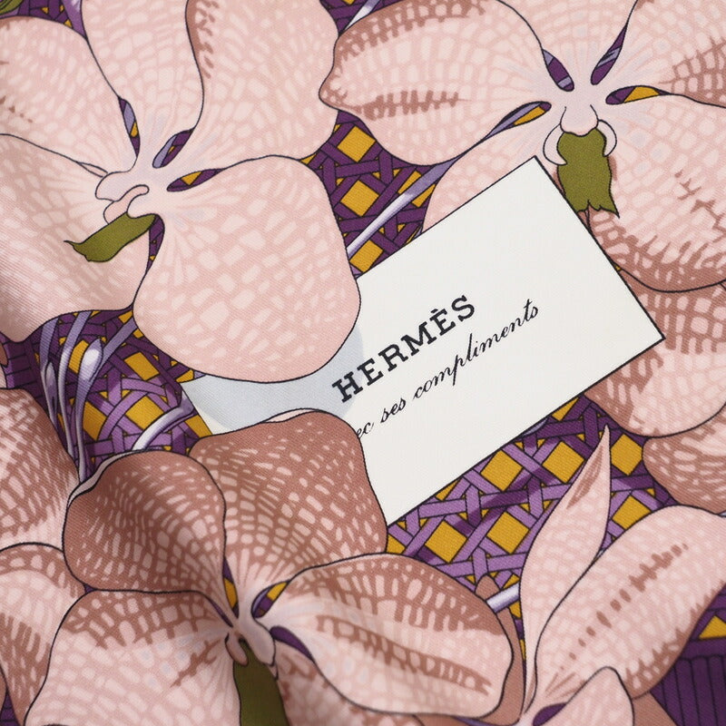 HERMES scarf silk purple Carre90 SOUVENIRS D'ASIE/Memories of Asia Women