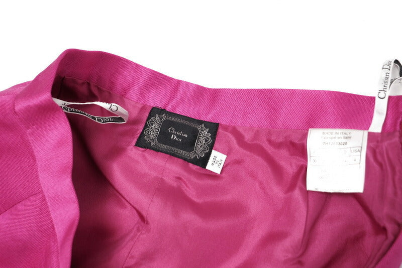 Dior skirt 75% cotton, 25% silk, lining: 100% silk pink Women 36