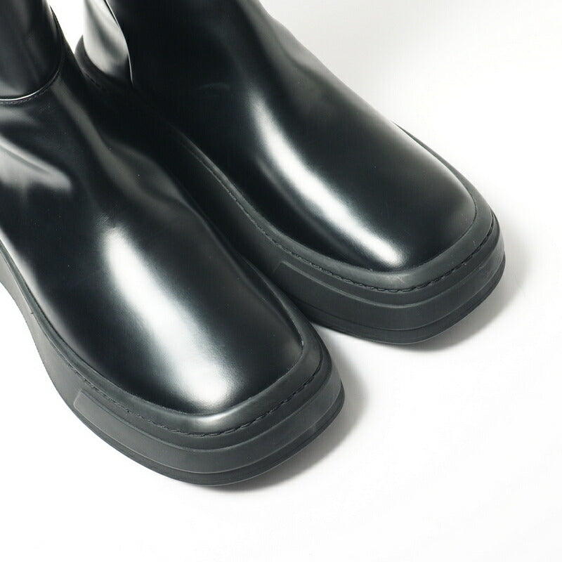 PRADA boots 2WG013 leather black mens 7