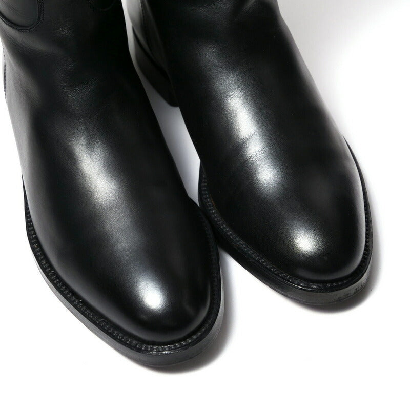 HERMES boots leather black Women No size listed