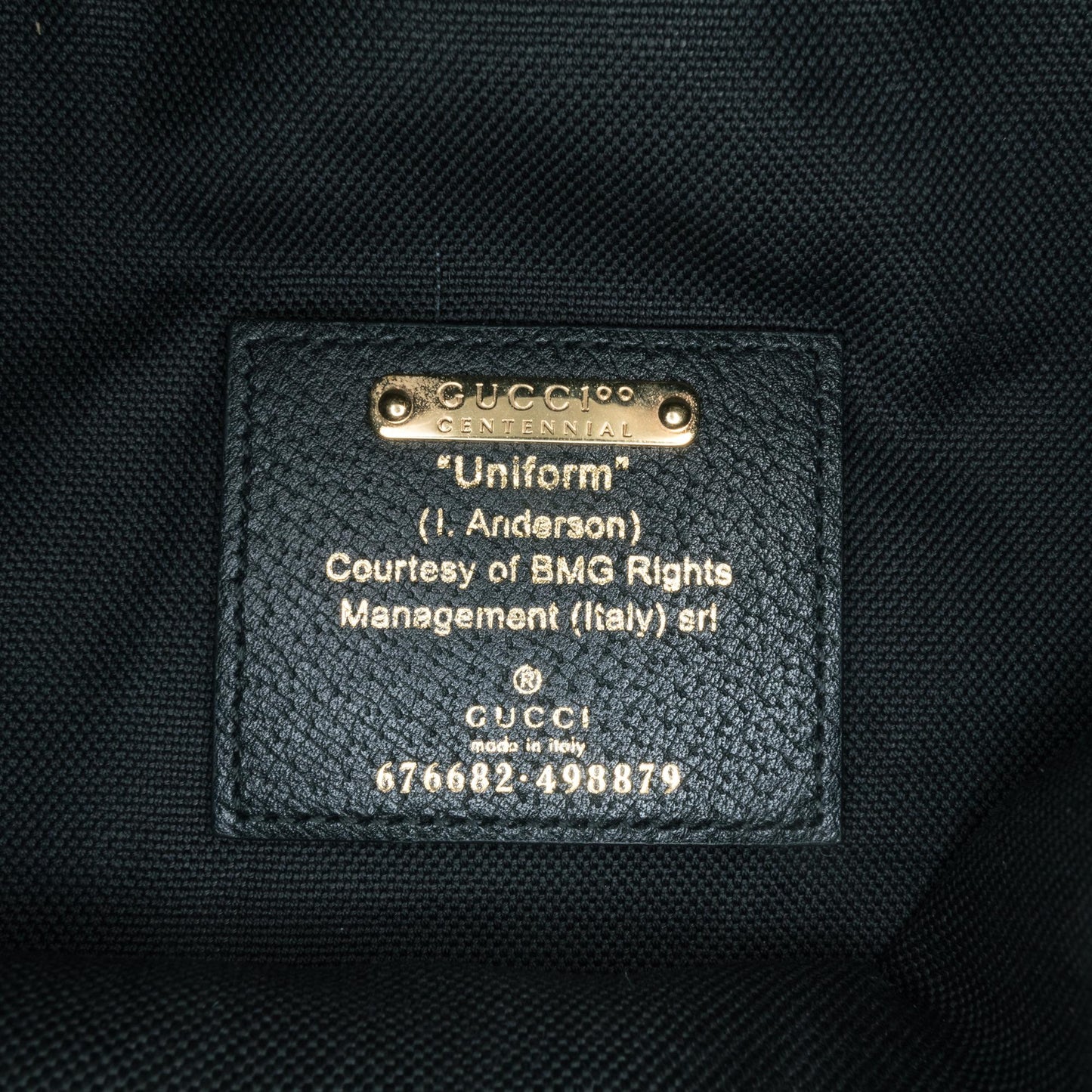 Gucci 100th Anniversary Leather Uniform Bucket Bag