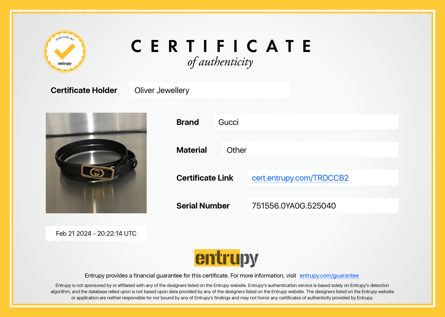 Gucci 2023 Black Leather Thin Belt with Interlocking G Buckle, 90 36