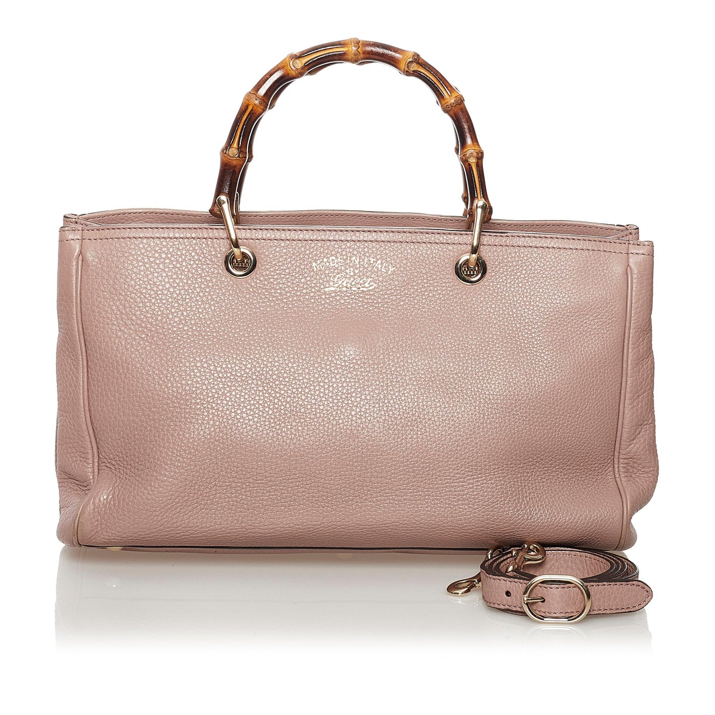 Gucci Bamboo Shopper Leather Satchel (SHG-31745)