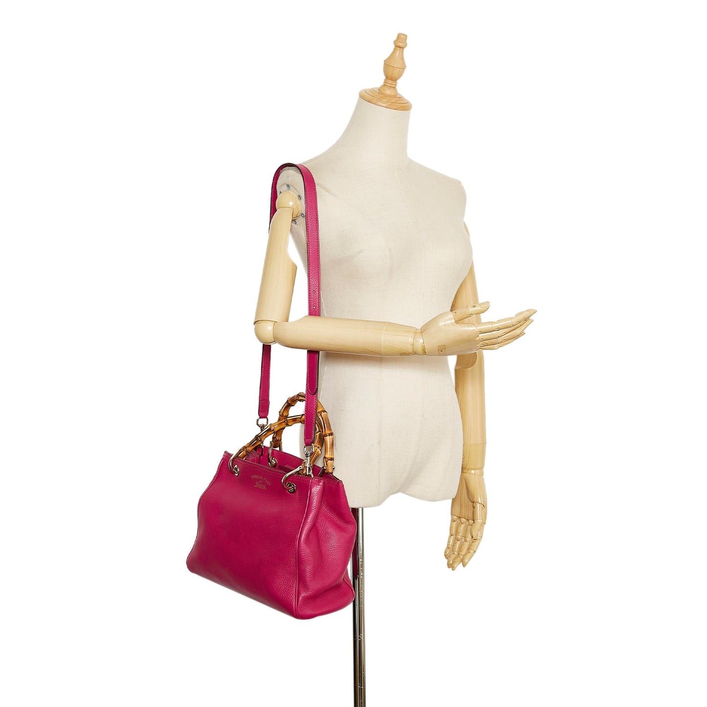 Gucci Bamboo Shopper Leather Satchel (SHG-35955)