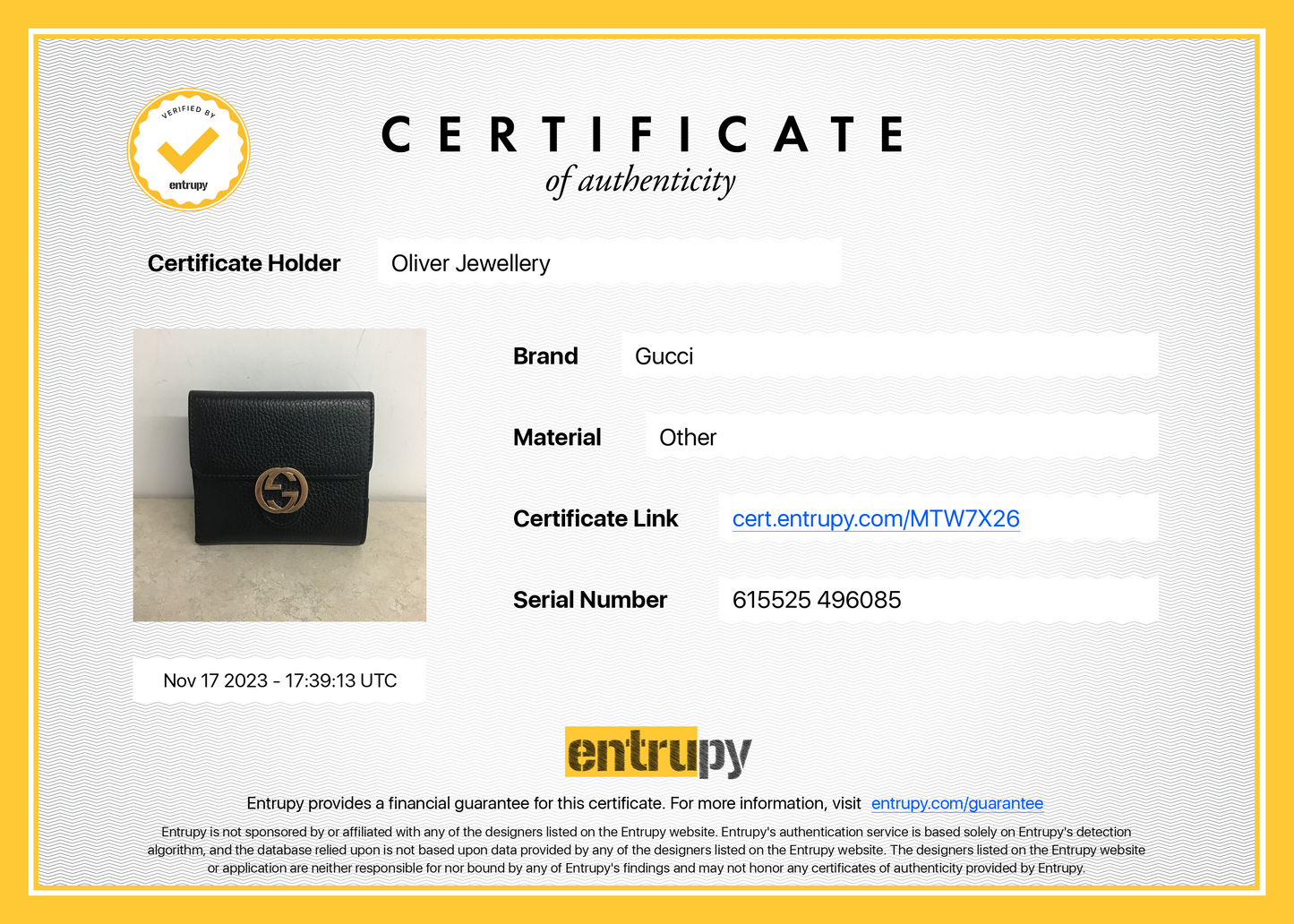 Gucci Black Calfskin Leather Interlocking G Logo Dollar French Wallet