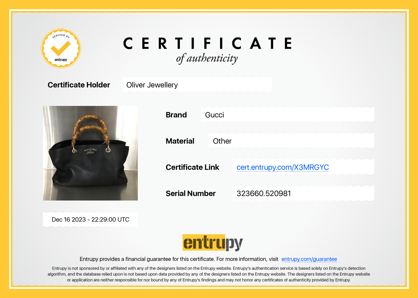 Gucci Black Calfskin Leather Medium Bamboo Shopper Tote