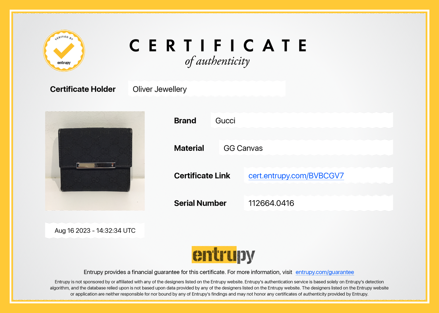 Gucci Black GG Canvas French Flap Wallet