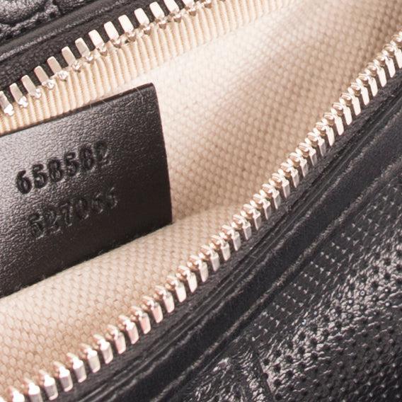 Gucci Black GG Embossed Belt Bag
