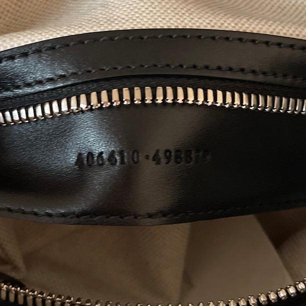 Gucci Black GG Embossed Small Messenger Bag