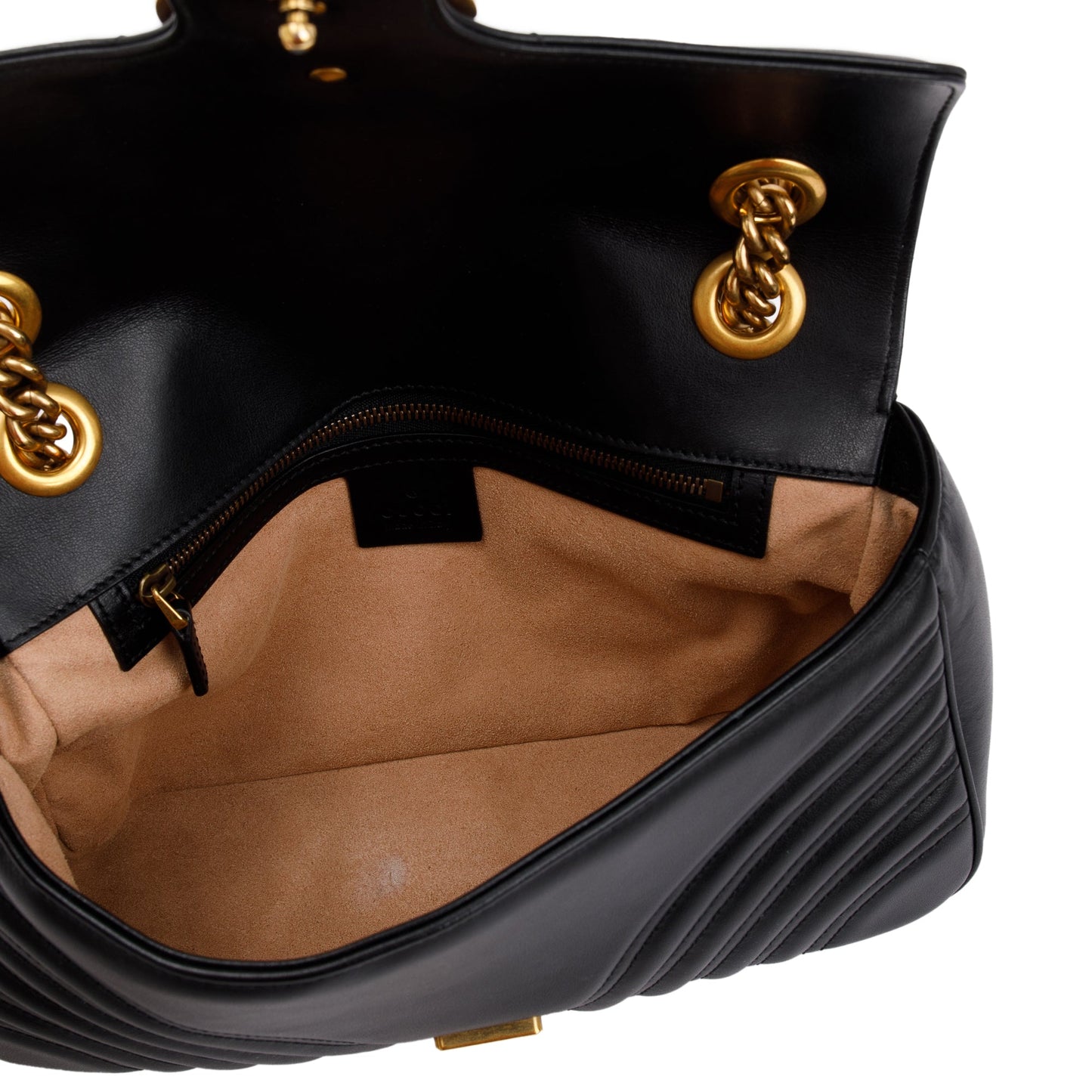 Gucci Black GG Marmont Matelasse Small Shoulder Bag