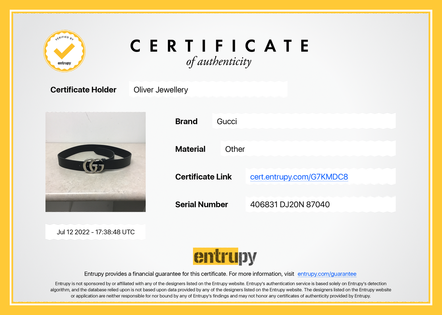 Gucci Black Leather Belt with Double G Buckle