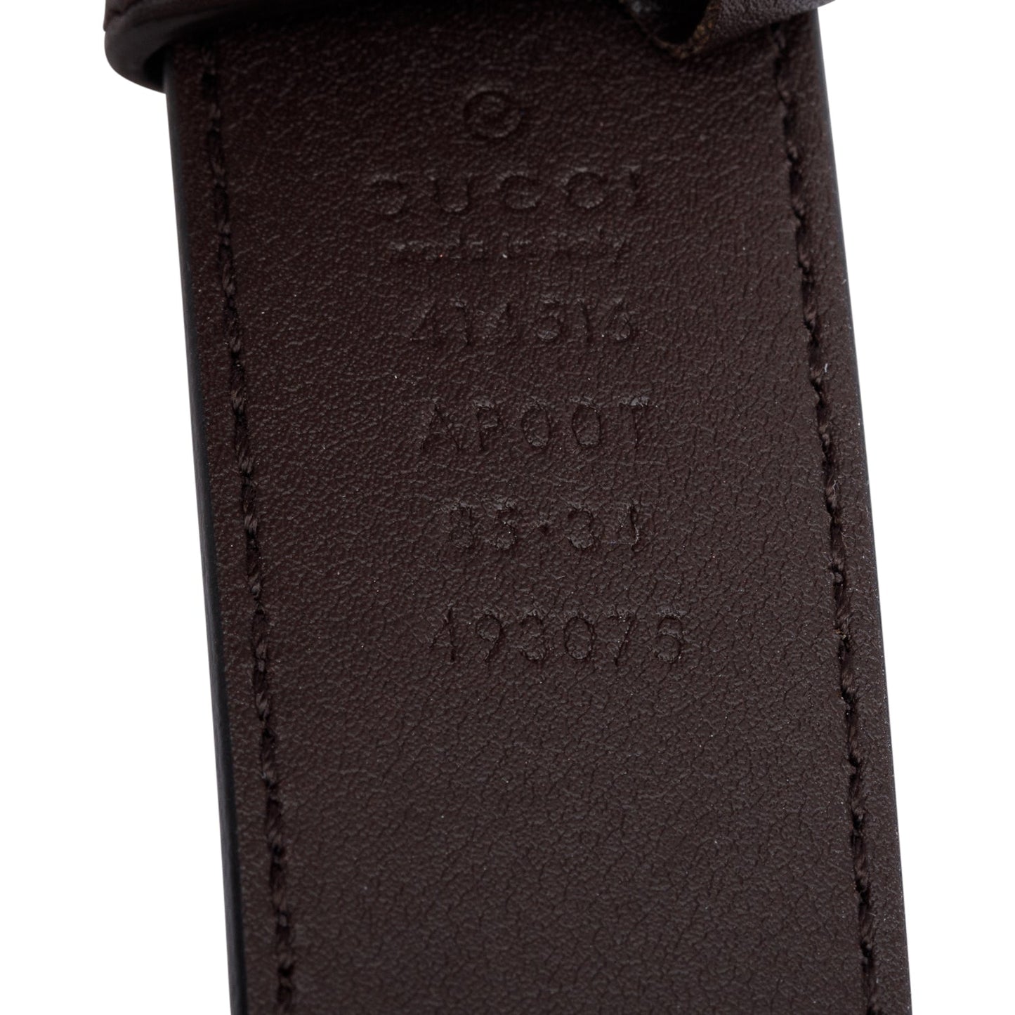 Gucci Brown Leather GG Marmont Thin Belt, 85 34