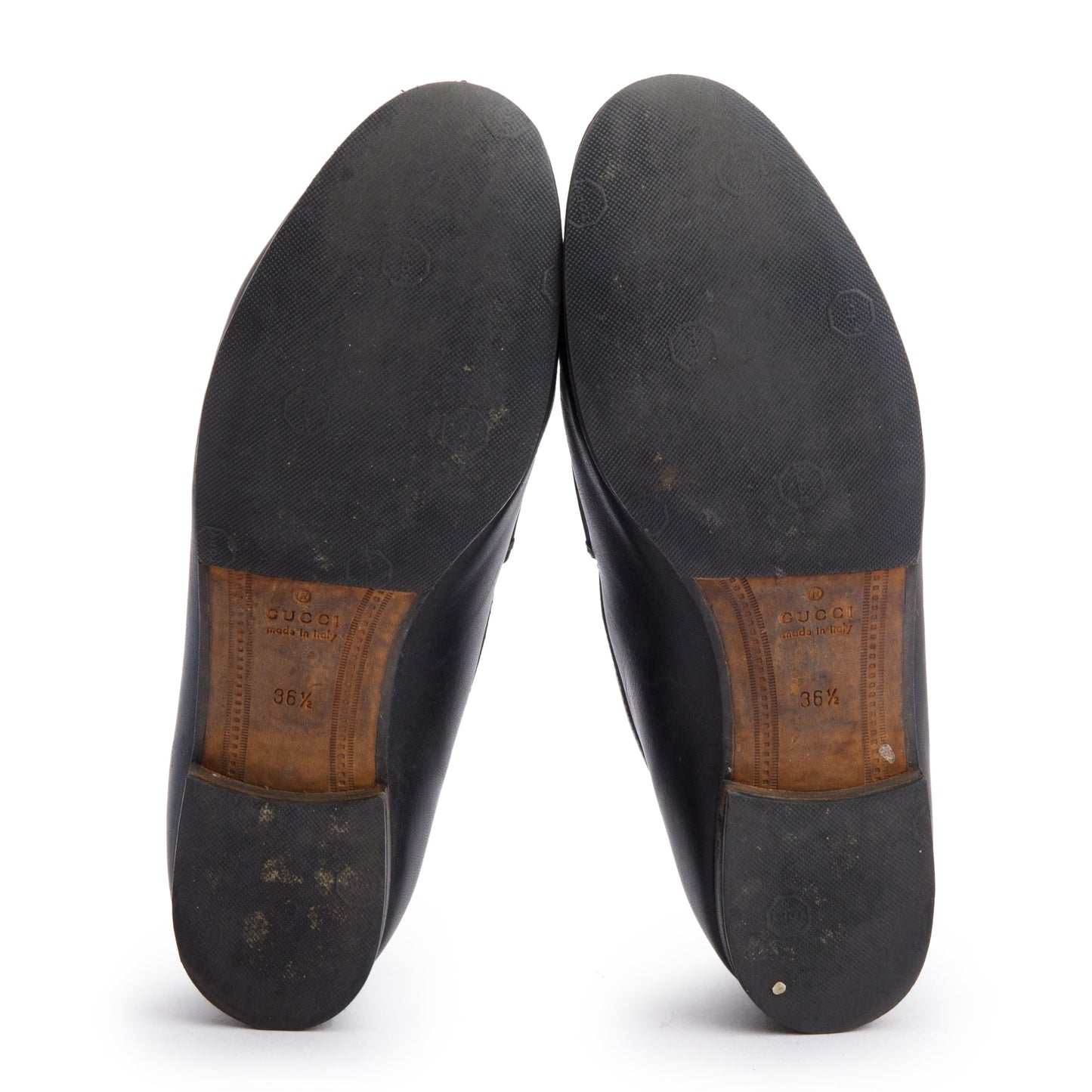 Gucci Black Leather Horsebit Accent Tiger Loafers, Size 6.5