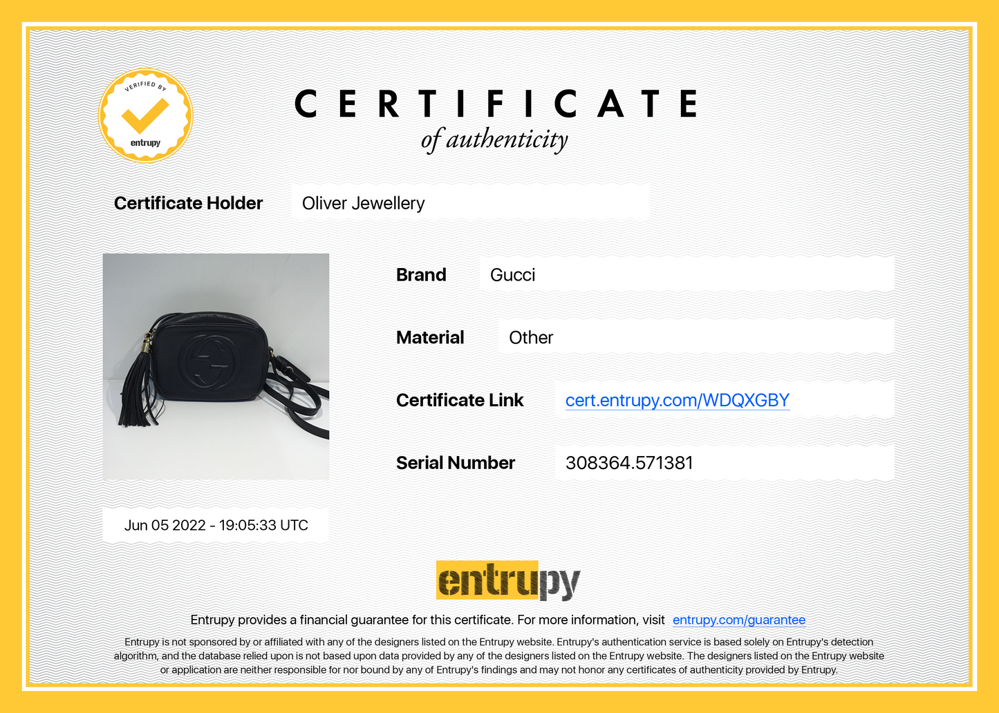 Gucci Black Soho Small Leather Disco Bag
